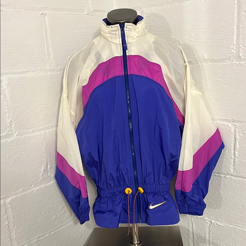 Nike Vintage Windbreaker Jacket Medium Retro Hooded Track